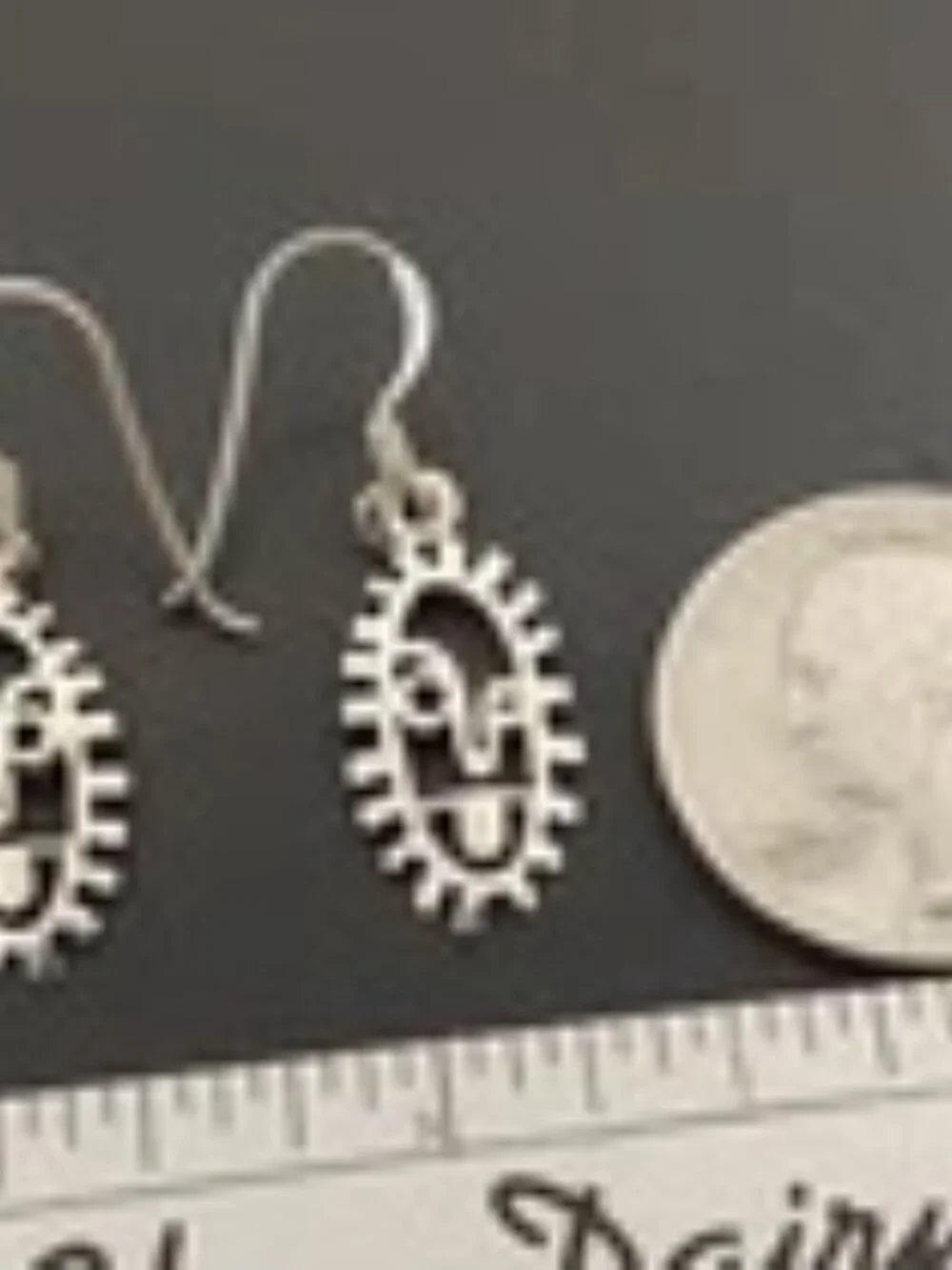 Vintage Sterling Silver Abstract Picasso Face Dangle Earrings